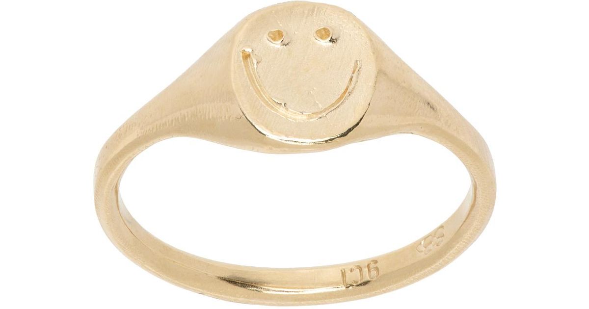 Seb Brown Seb Smiley Ring in Metallic for Men | Lyst Canada