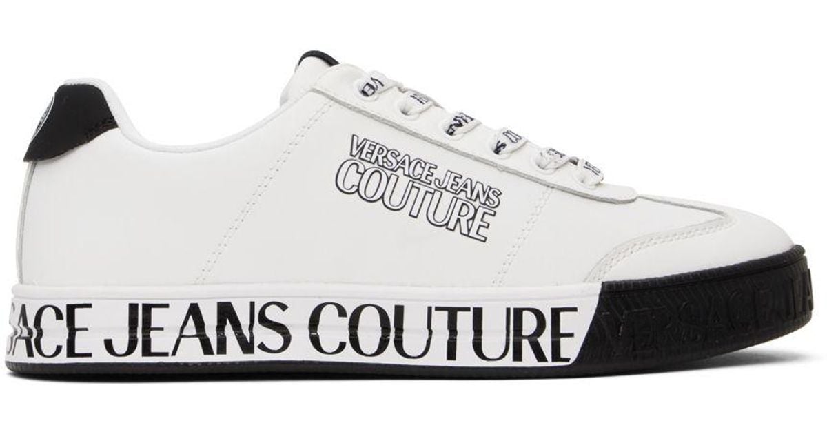Versace Jeans Couture White Court 88 Sneakers in Black for Men Lyst