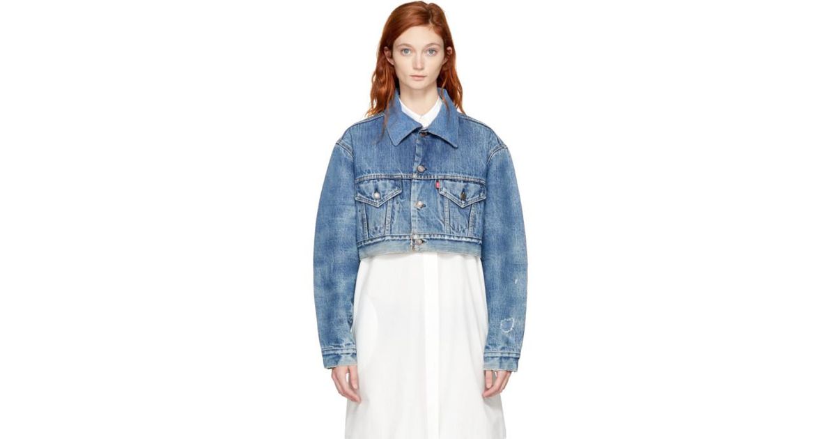 levi's cropped denim jacket womens
