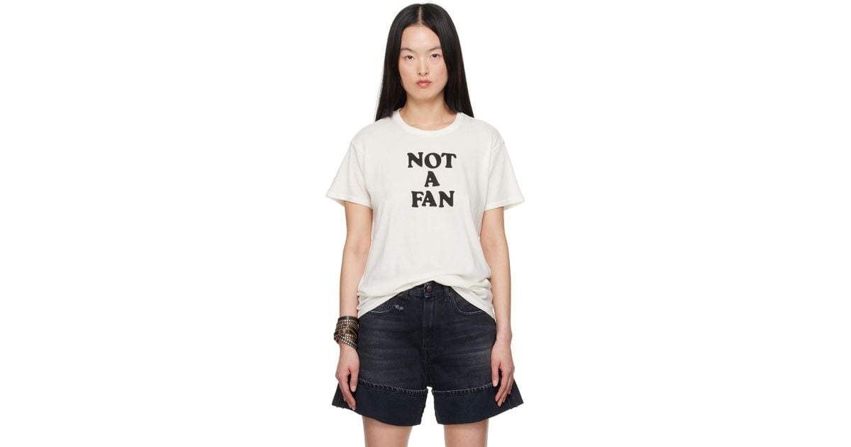 【関税込み】R13 オフホワイト 'Not A Fan' Boy Tシャツ R13 オフホワイト 'Not A Fan' Boy Tシャツ ブラック | Lyst