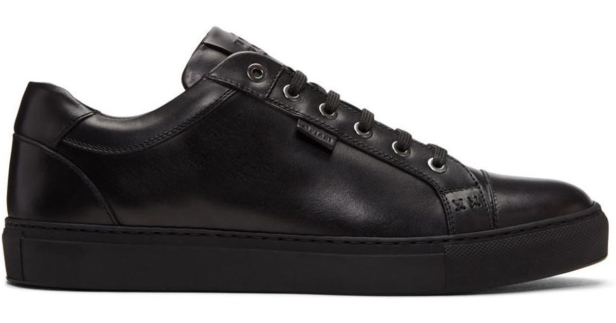 Brioni Leather Black Derek Sneakers for Men - Lyst