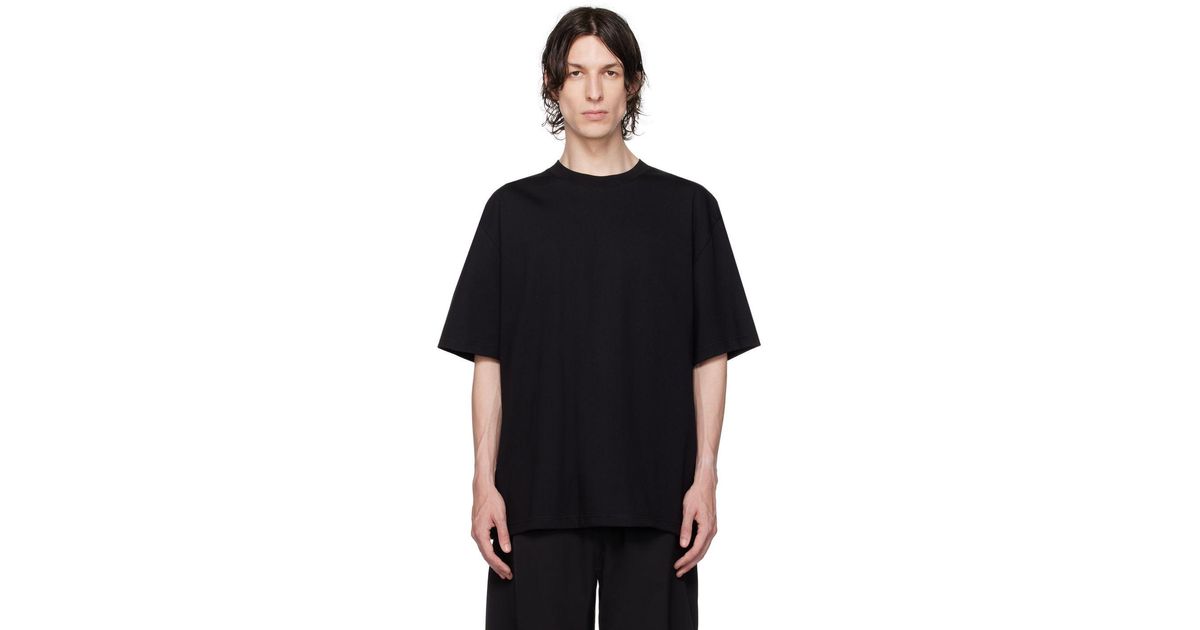 Studio Nicholson Boxy Fit T-shirt in Black for Men | Lyst