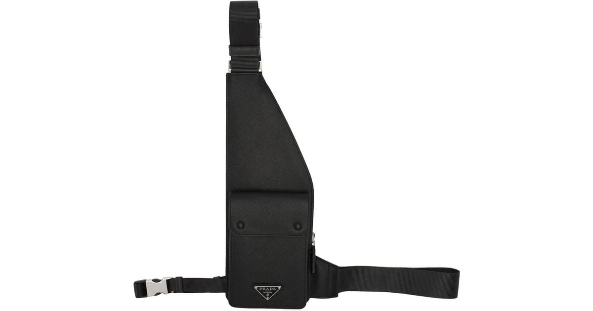 Prada Harness Crossbody Bag in Black for Men