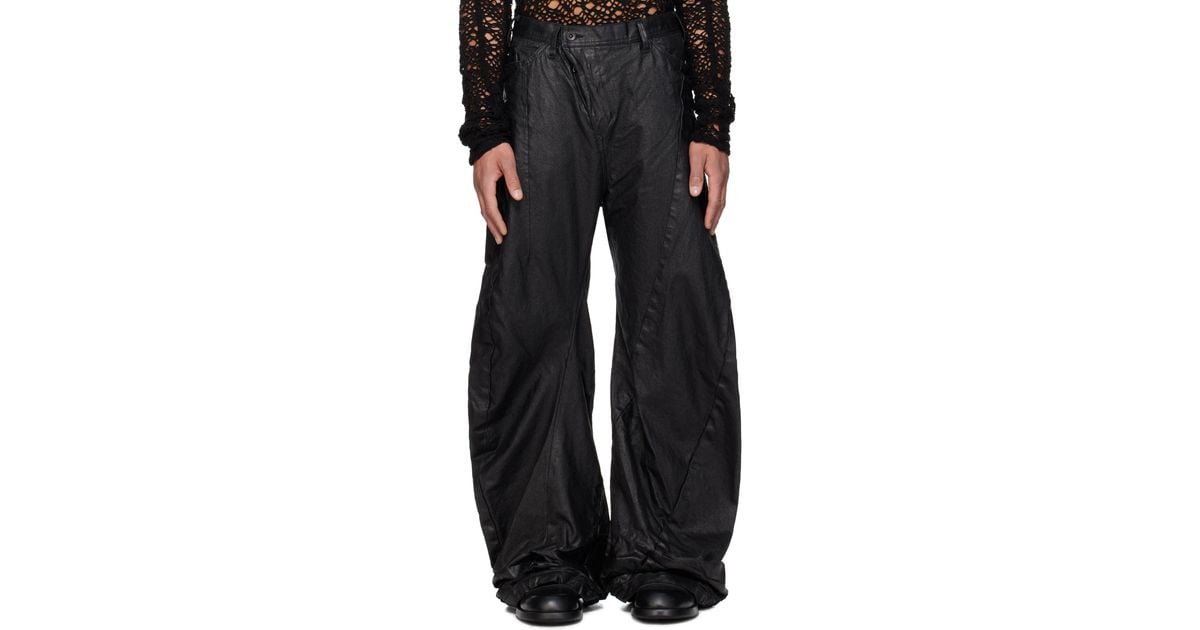 【関税込み】JULIUS ブラック Mylar Curved ジーンズ 251420M186006_1.jpg