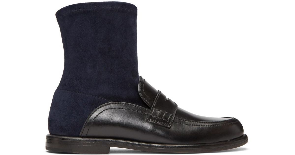 sock boots navy
