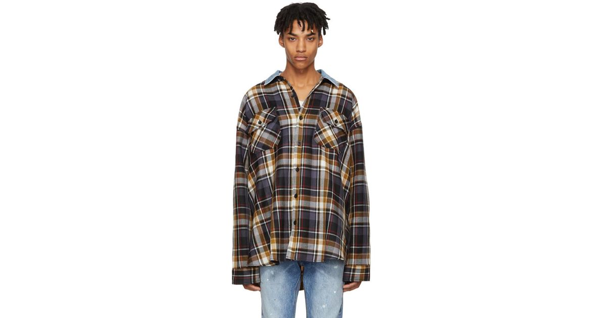 Fear Of God Purple Oversized Plaid 