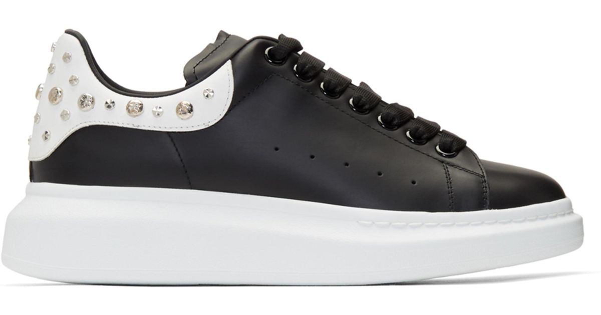 Alexander McQueen Black And White Studded Oversized Sneakers |