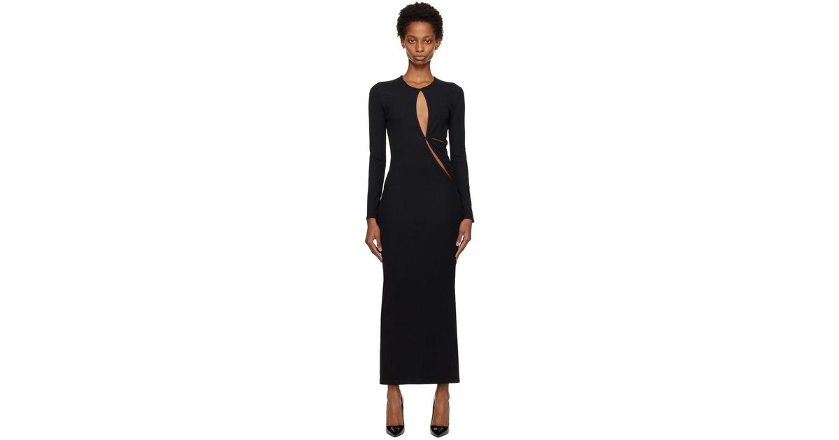 Christopher Esber Synthetic Anglaise Column Maxi Dress in Black | Lyst