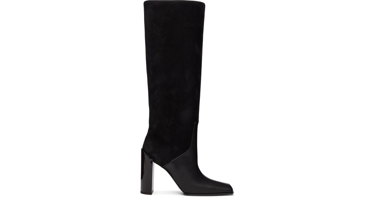 Alaïa Square Knee Boots in Black | Lyst UK
