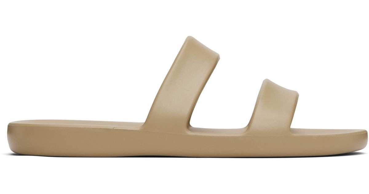 The Row Taupe Foam Sandals in Black | Lyst