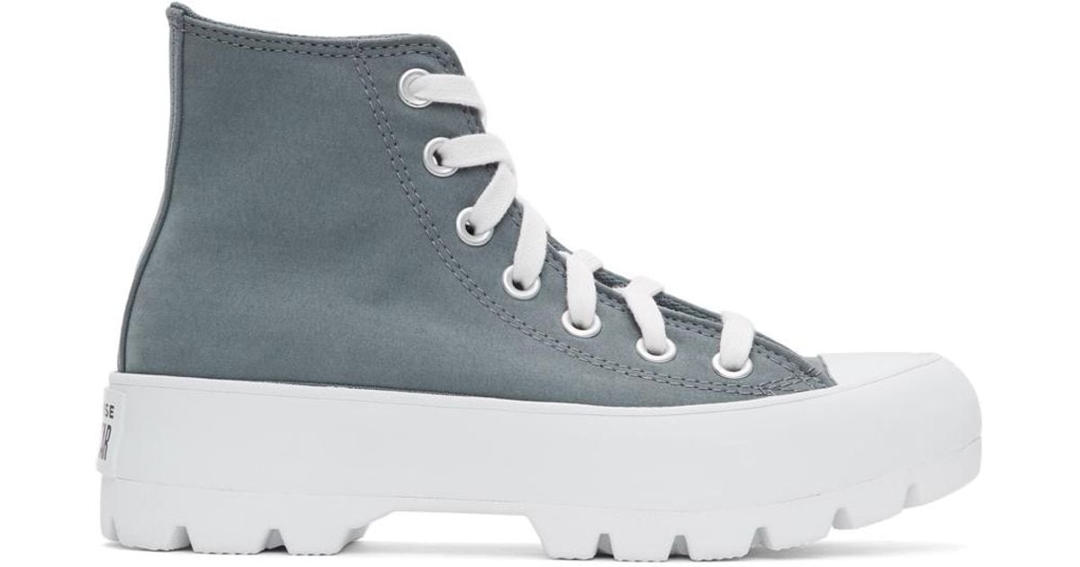 Converse Canvas White Padded Chuck Taylor All Star lugged High Sneakers in Blue Lyst