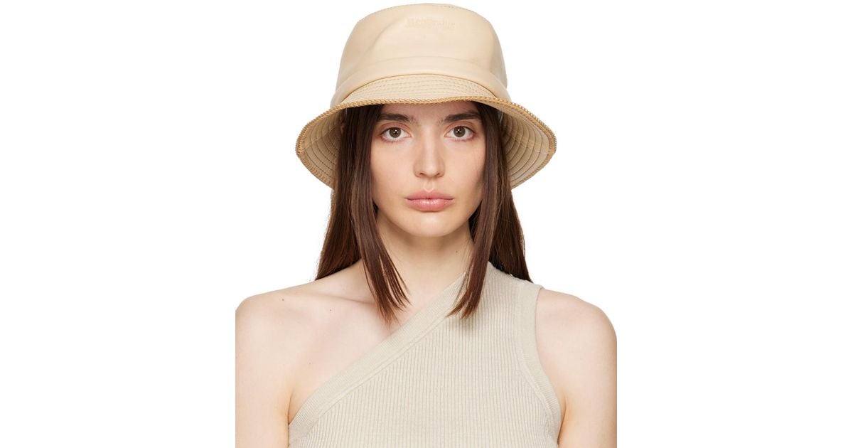 Jacquemus Beige Le Raphia 'le Bob Mentalo' Beach Hat in Natural | Lyst UK