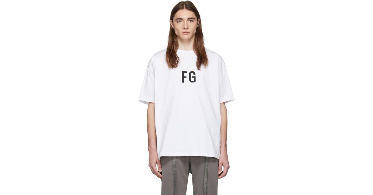 FEAR OF GOD ☆ White FG In Side Out Tee