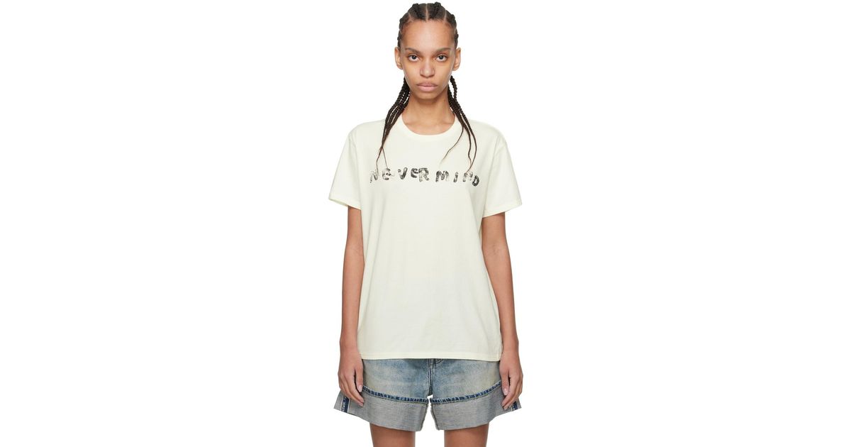 R13 Off nevermind Boy T shirt in White Lyst UK