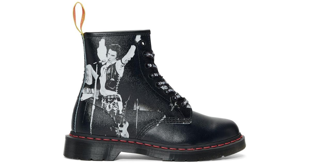 Dr Martens Leather Black Sex Pistols Edition 1460 Boots