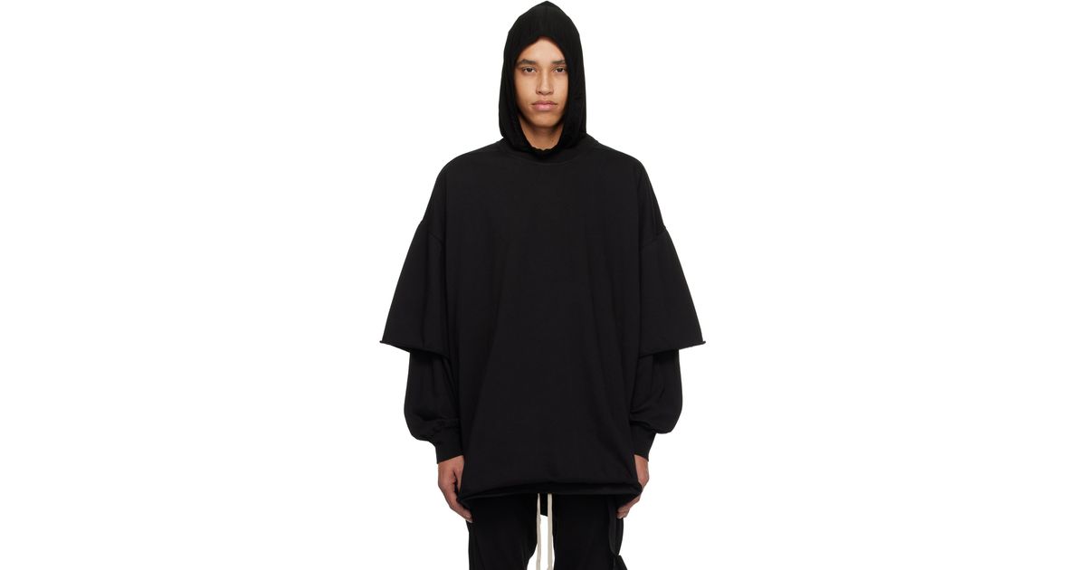 Rick Owens Hollywood Tommy Hustler Sweat T-Shirt in Black