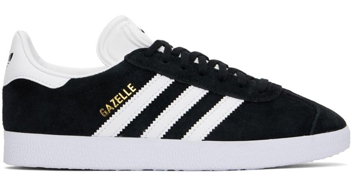 adidas Originals Black & White Gazelle Sneakers | Lyst