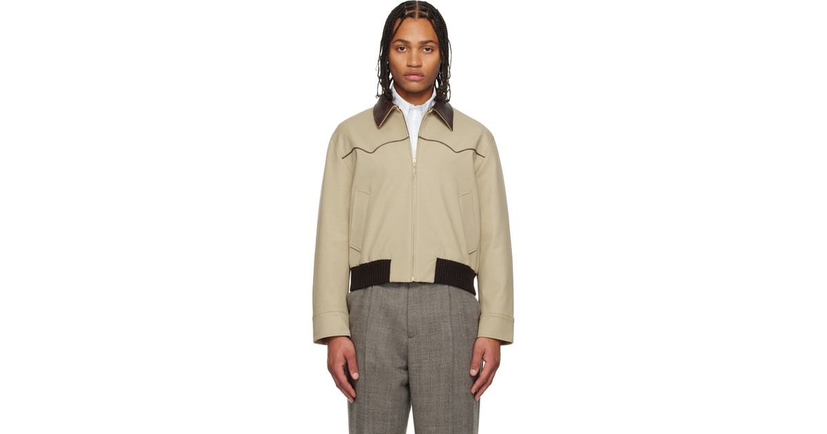 Ernest W Baker WESTERN HARRINGTON JACKET Ernest W. Baker Off-White 
