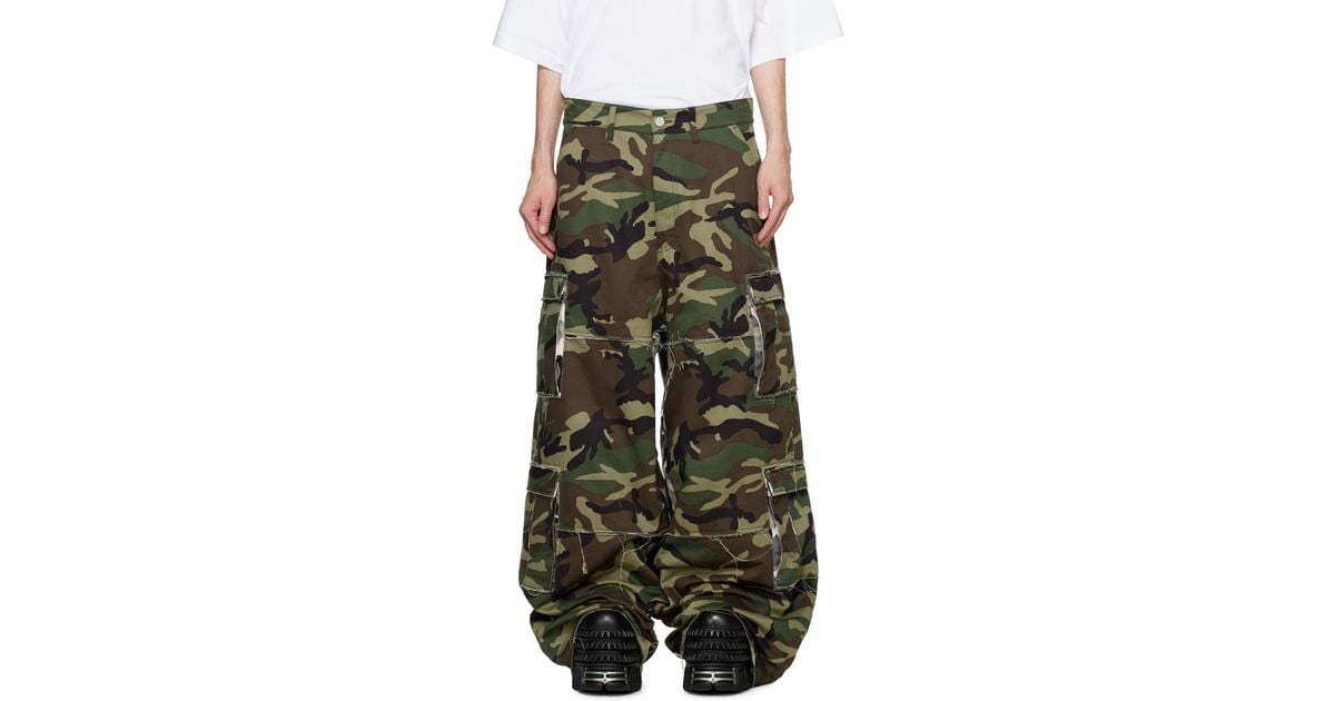 Vetements Paneled Camo Cargo Pants in Green for Men Lyst Canada