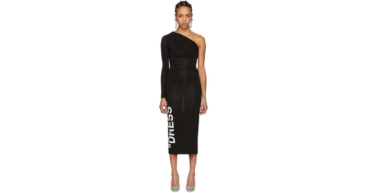 ワンピース Off-White Woman Dress Black OWDB304C99JER002 1001 Alexander Wang off-shoulder Mini Dress | Black | FARFETCH
