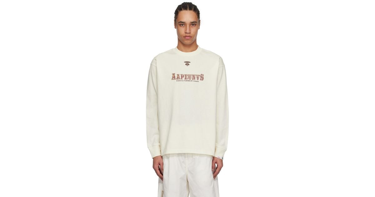 Aape By A Bathing Ape Off- 'Aape' Theme Main Long Sleeve T