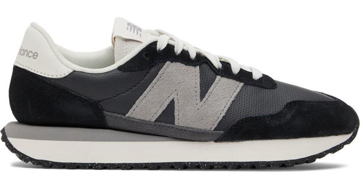 New Balance Suede & Gray 237v1 Sneakers in Black for Men | Lyst UK