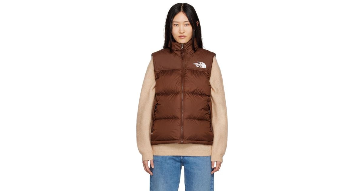 ダウンベスト THE NORTH FACE - W'S NOVELTY NUPTSE RDS DOWN VEST BROWN The North Face Women's Novelty Nuptse RDS Down Vest Brown