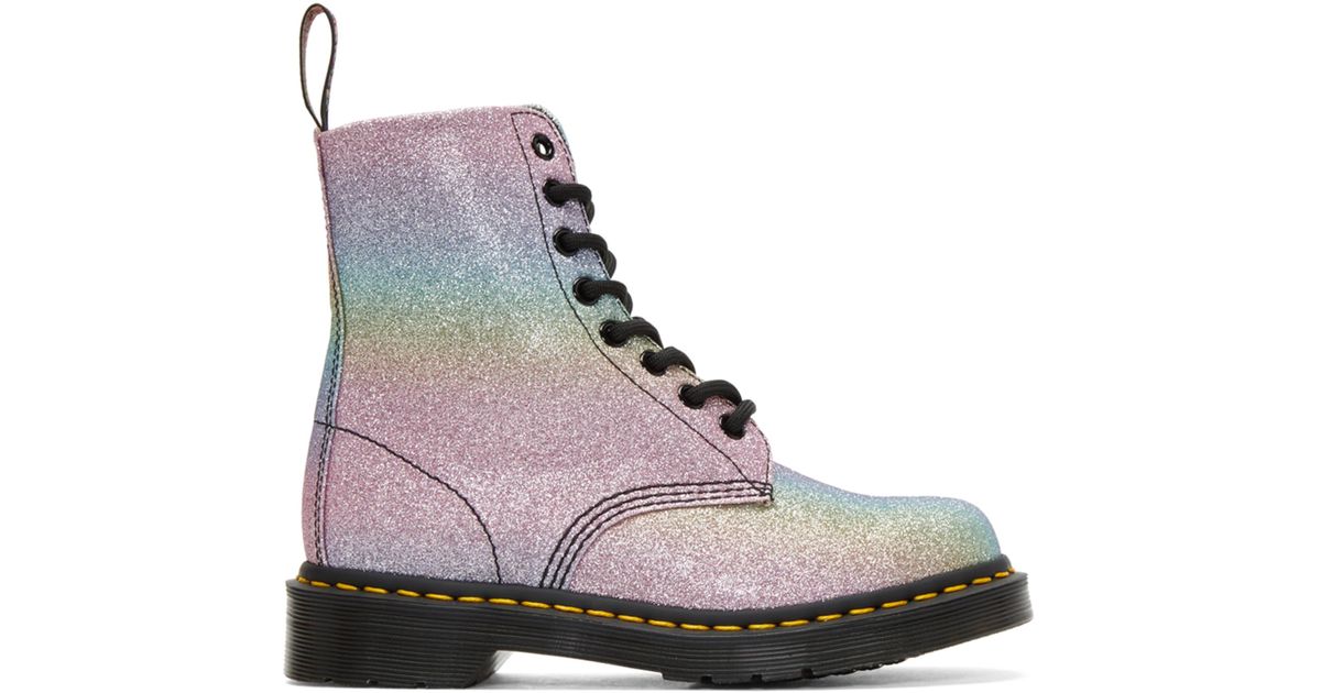 doc martens glitter rainbow