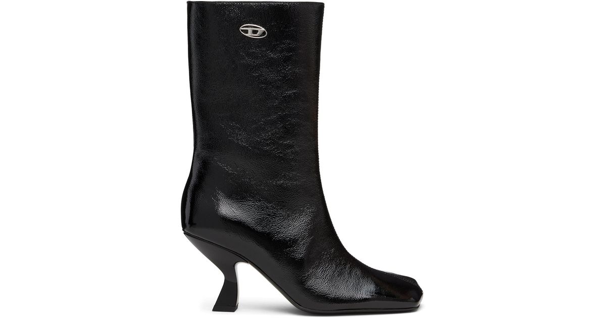 DIESEL D-Amber Tube 75 Boots in Black | Lyst UK
