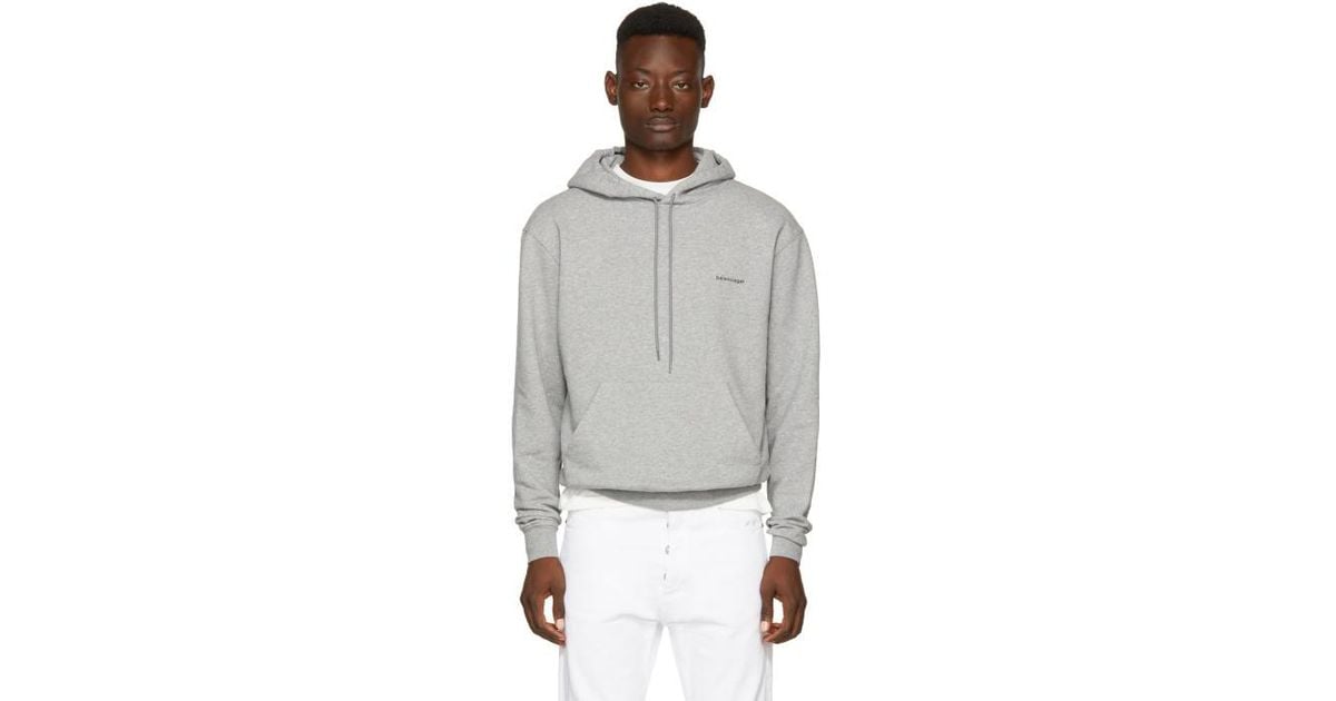 balenciaga hoodie grey