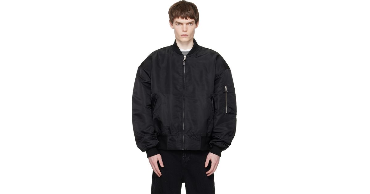 Entire studios Broad Bomber Jacket in Black for Men | Lyst