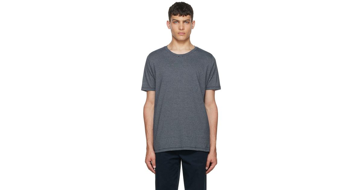A.P.C. Cotton . Navy Aymeric T-shirt in Blue for Men | Lyst