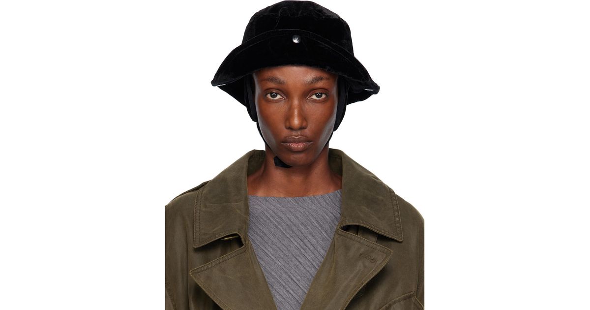 OPEN YY Detachable Ear Flap Bucket Hat in Black | Lyst