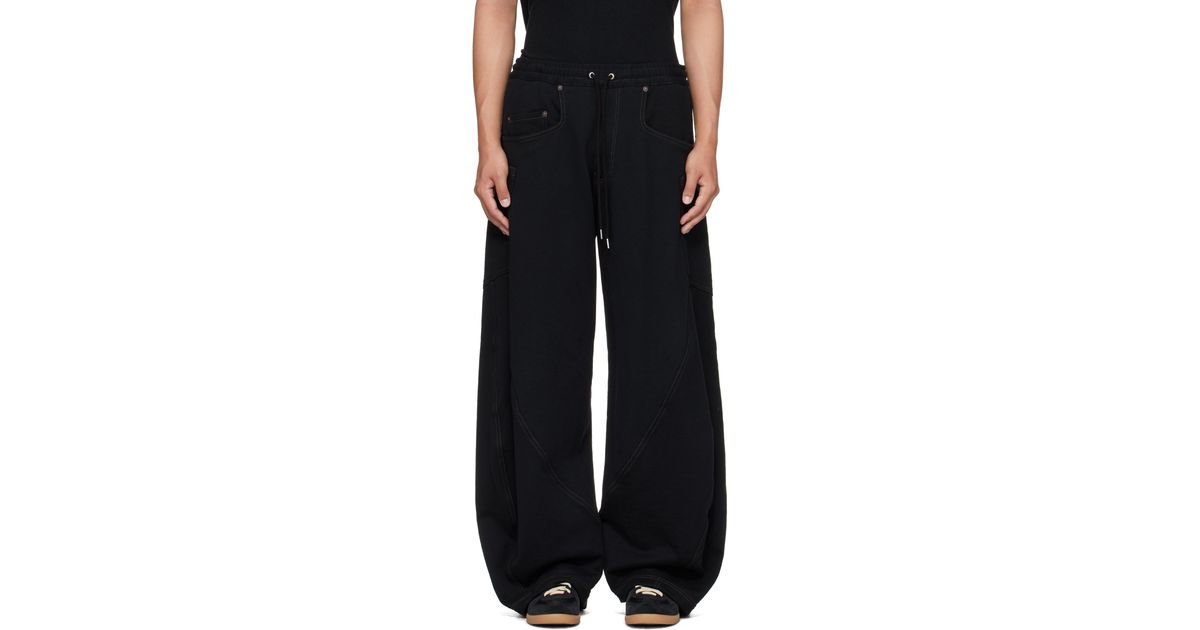 KHOKI 3D Cutting Sweatpants in Black for Men | Lyst