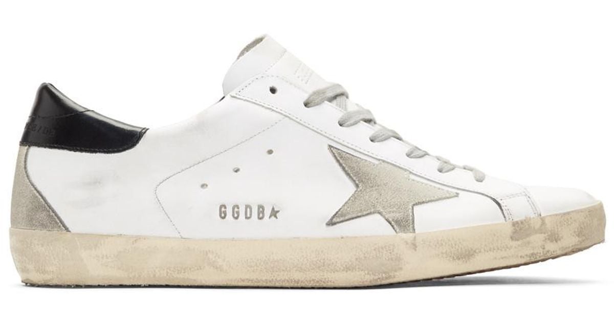 Golden Goose White And Black Superstar Sneakers for Men | Lyst Canada