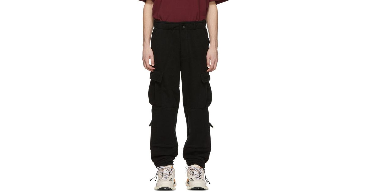 black police cargo pants