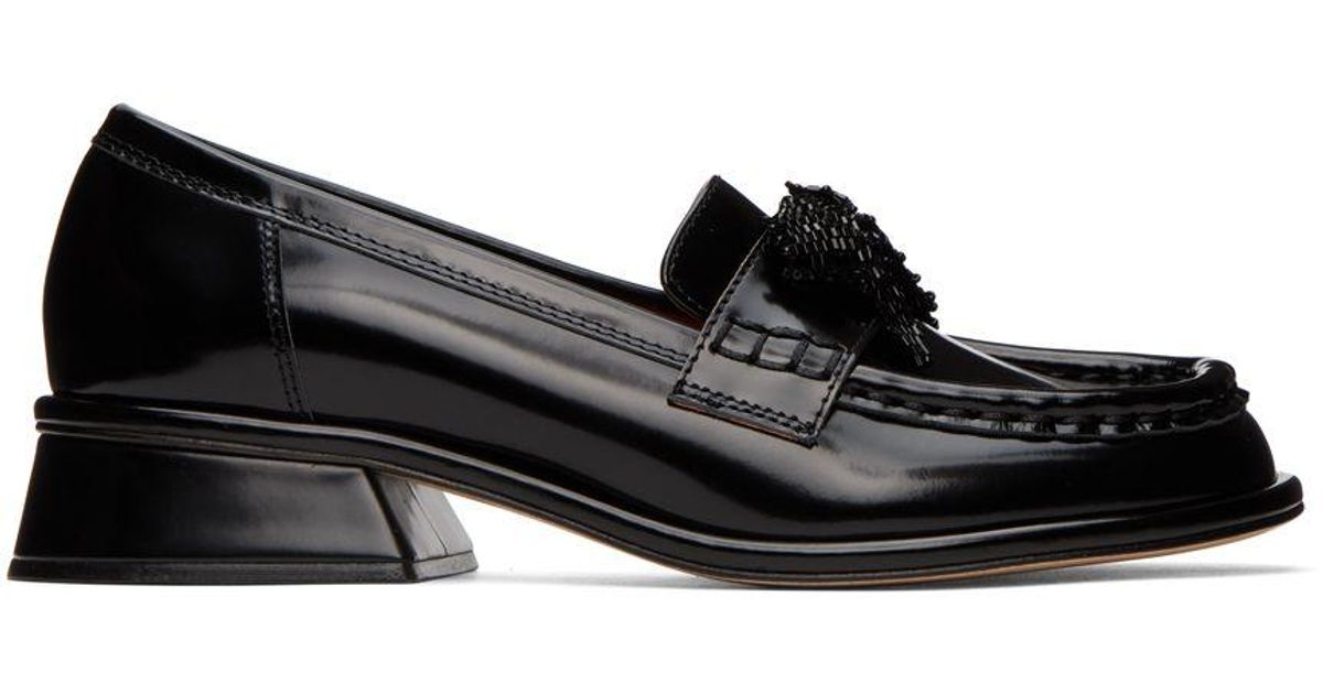 ShuShu/Tong Black Double Upper Loafers | Lyst