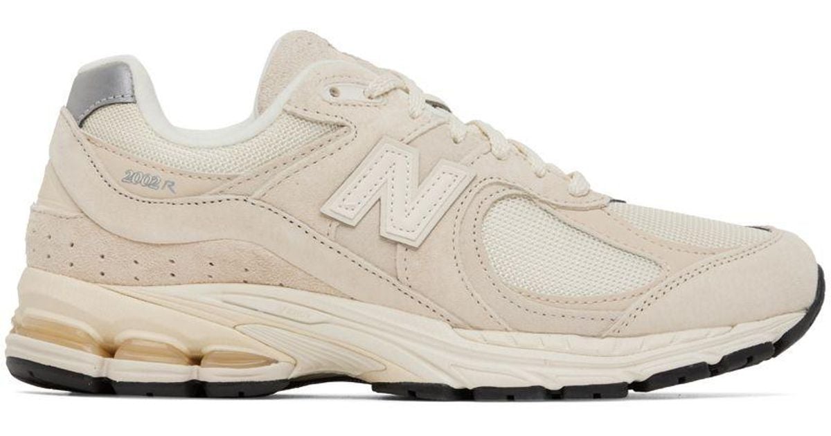 New Balance Beige & Offwhite 2002r Sneakers in Black for Men Lyst