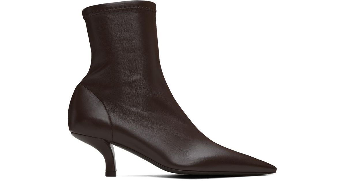 TOTEME 'The Heeled Sock' Boots in Black | Lyst