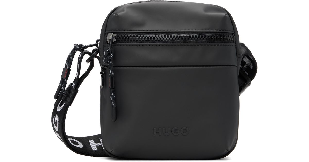 HUGO Bonded-Logo Bag in Black for Men | Lyst