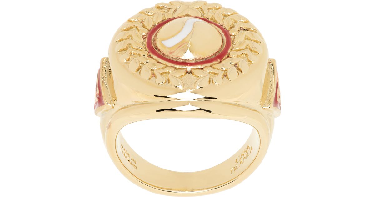 CASABLANCA Sports Medallion Ring in Metallic for Men | Lyst