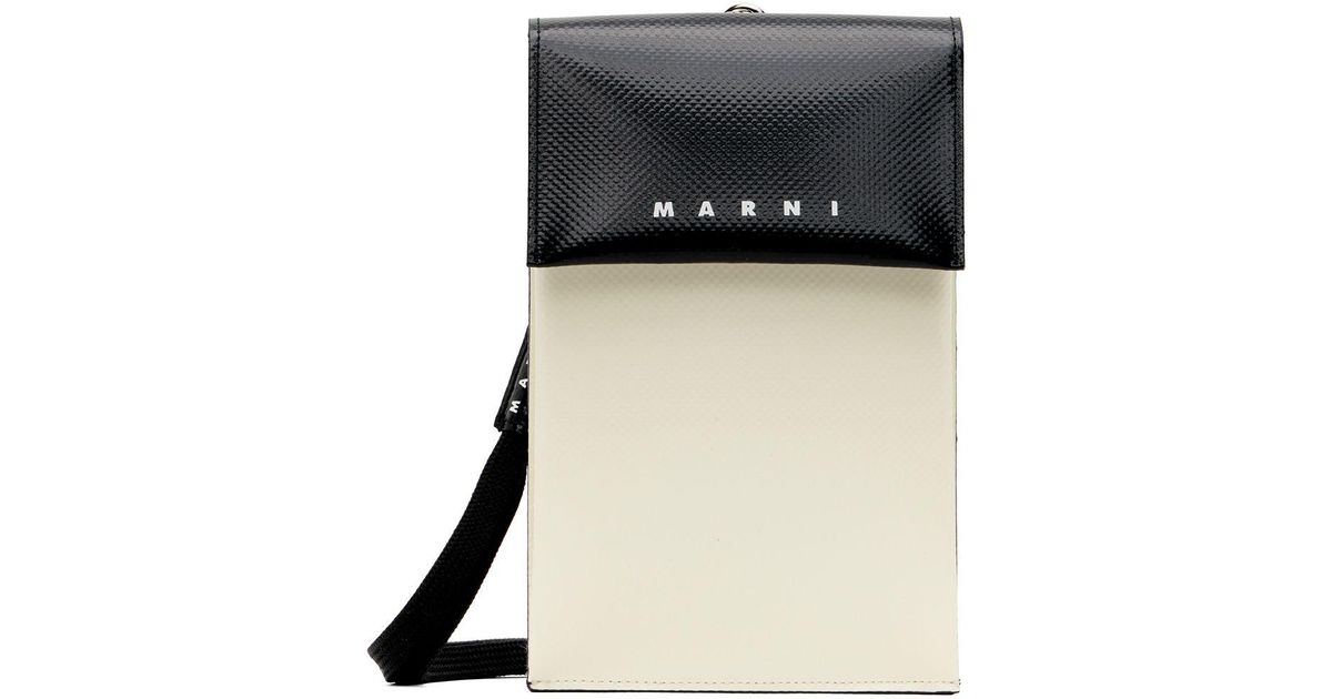Marni Off Logo Phone Holder in Black for Men Lyst
