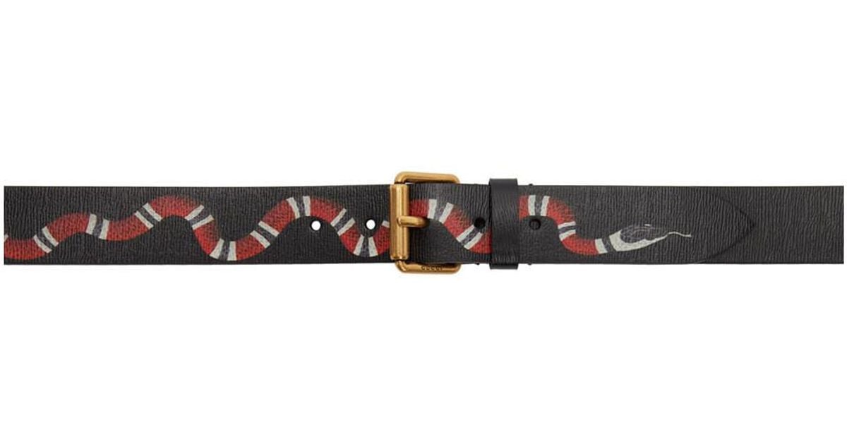 black gucci belt with snake