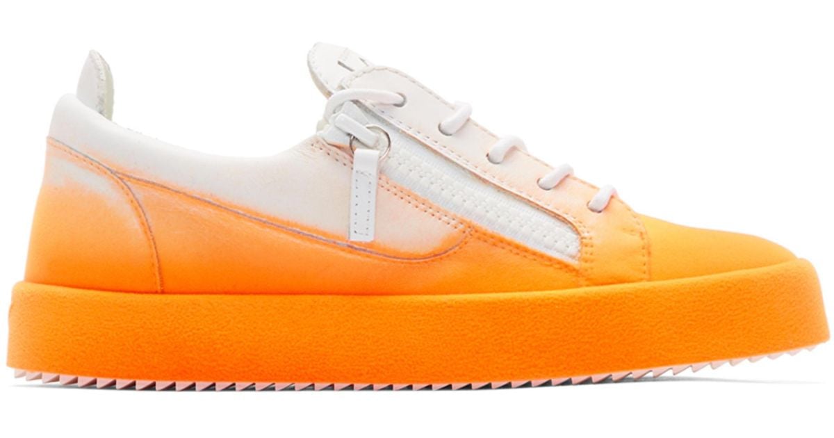 orange giuseppe zanotti sneakers
