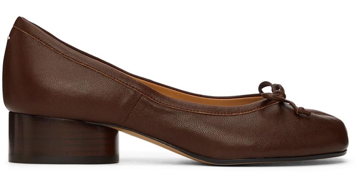 Maison Margiela Brown Tabi Ballerina 