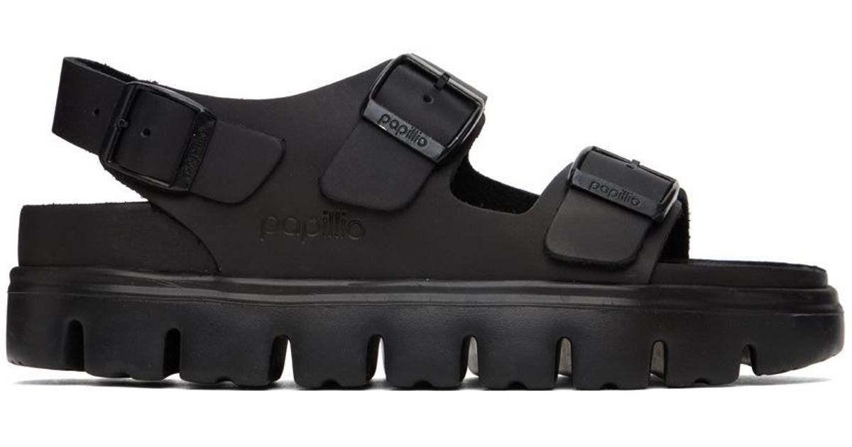 Birkenstock Papillio Milano Chunky Sandals in Black | Lyst