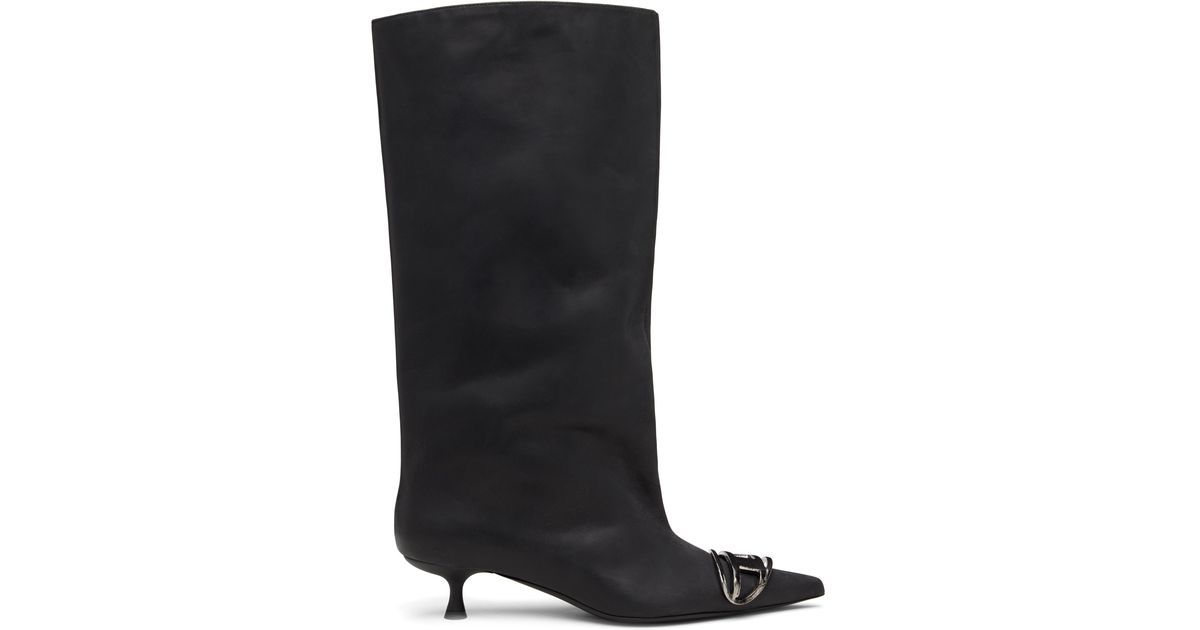 DIESEL D-Venus 40 Kb Tube Boots in Black | Lyst
