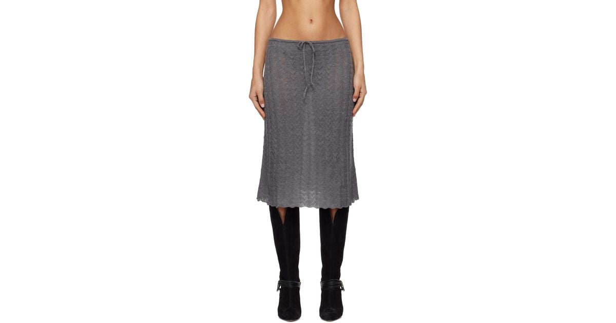 Paloma Wool グレー Endrina ミディアムスカート ブラック | Lyst