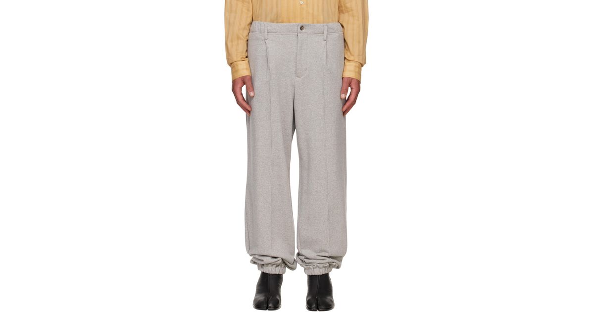 SOSHIOTSUKI Center Crease Sweatpants in White for Men | Lyst UK