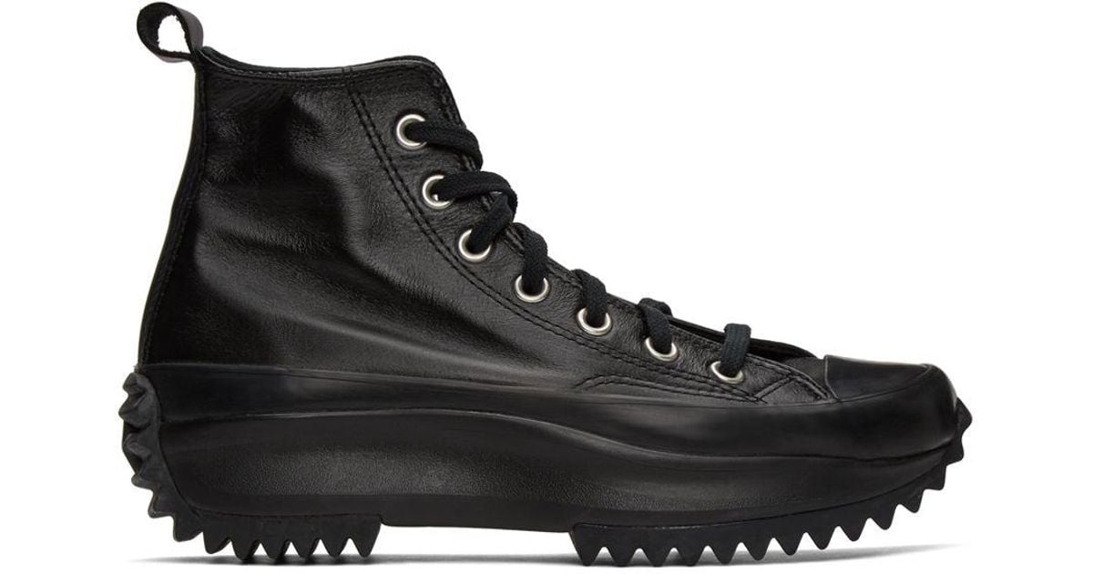 monocolor leather run star hike high top